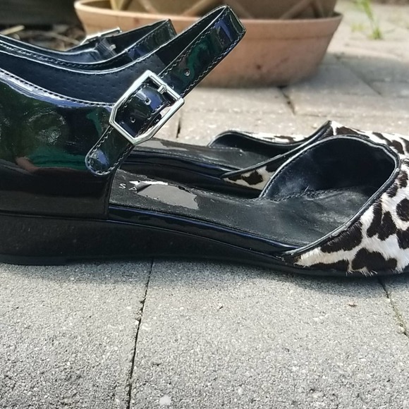 ☄Nwot franco sarto leopard pointy toe low wedge - Picture 3 of 4